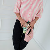 Courtney Knit Cardigan - Pink/Ivory
