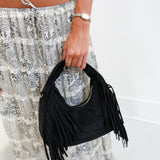 Black Fringe Purse