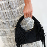 Black Fringe Purse