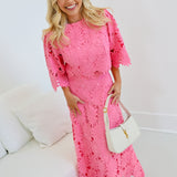 Sydney Embroidery Skirt Set - Pink