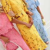 Sydney Embroidery Skirt Set - Pink