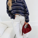 Burgundy Fringe Purse