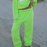 Terry Comfort Pants - Cisco Lime
