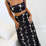 Zoe Geo Print Set - Black/Cream