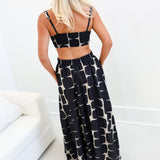 Zoe Geo Print Set - Black/Cream