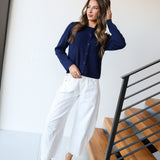 Natalie  Knit Cardigan - Navy