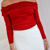 Veronica Solid High Waist Mini Skort - Off White