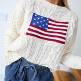 Livvy Cable Knit Sweater - Cream