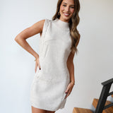 Ollie Sleeveless Sweater Mini Dress - Oatmeal