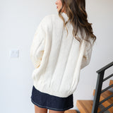 Cali Cable Knit Sweater - Ivory