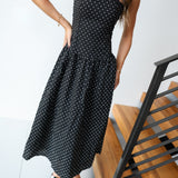 Polly Polka Dot Tube Dress - Black/White