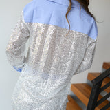 Bonnie Sequin Mini Shorts - Silver