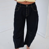 Maci Baggy Denim Pants - Dark Denim