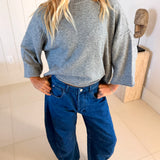 Olivia Sweater Top - Grey