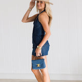 Demi Denim Halter Top- Denim