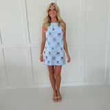 Serena Floral Mini Dress - Blue