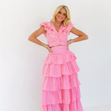 Kelsi Ruffle Set - Pink