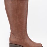 Madi Knee High Boots - Cognac