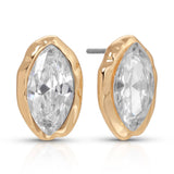 Crystal Luxe Mini Studs: Clear Crystal with 18k Gold Plating / One Size