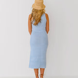 Ali Ribbed Sweater Top-Baby Blue