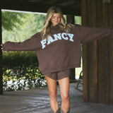 Fancy French Terry Shorts - Chocolate (PREORDER 3 WEEKS)