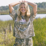 Fancy Oversized Embroidered Tee - Camo (PREORDER)