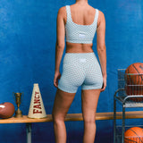 Flexion Shorts - Blue and Red Polka Dots