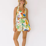 Sylvia Cropped Top Short Set - Multi