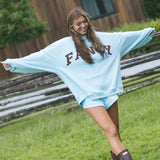 Fancy Oversized Fleece Mockneck - Glacier