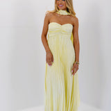 Serena Scarf Dress - Pale Yellow