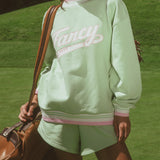 Oversized Terry Varsity Mockneck - Dewy Mint