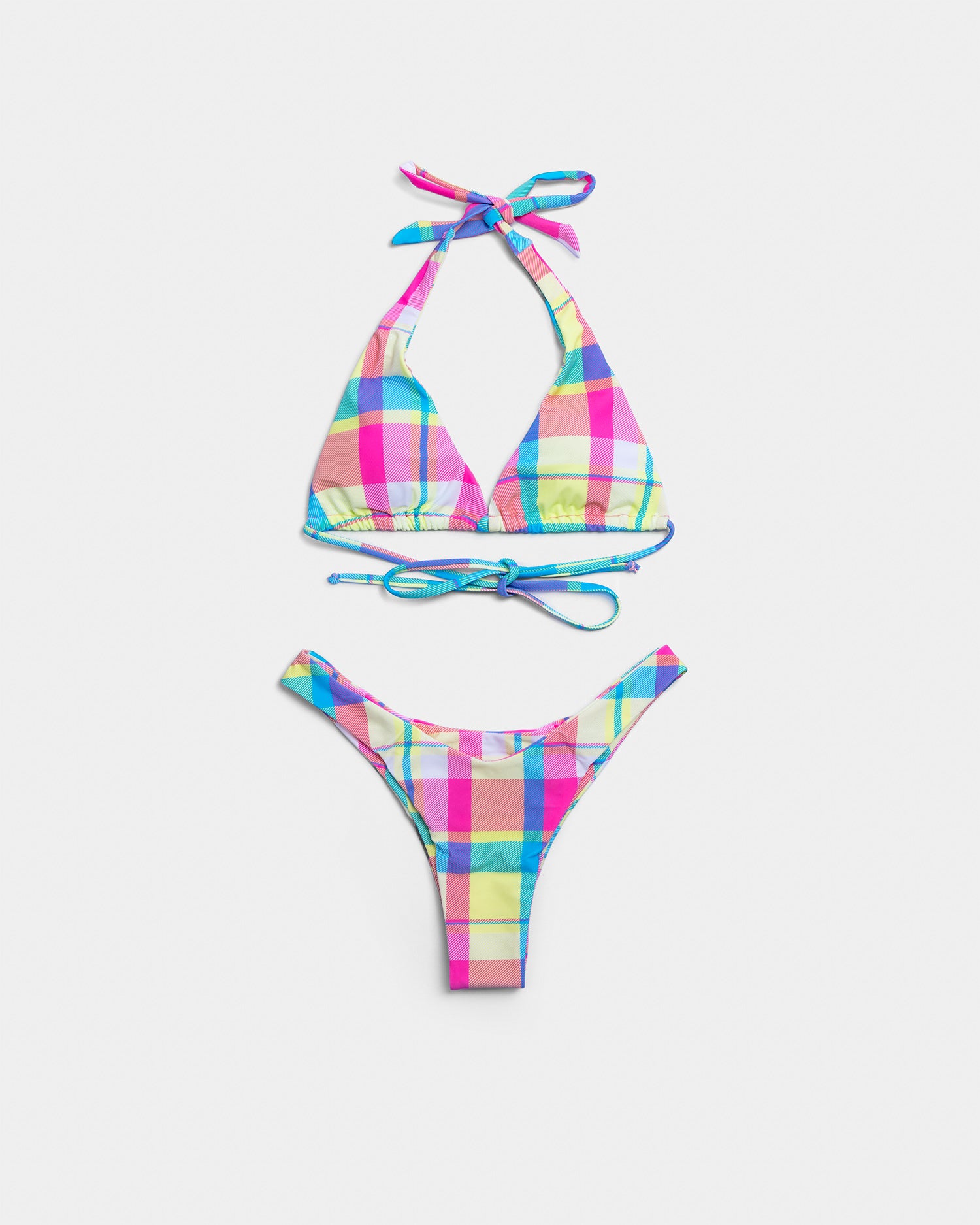 Triangle Bikini Set - Nantucket Plaid