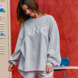Waffle Classic Crewneck - Heather Grey