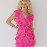 Avery Ruffle Mini Dress - Pink