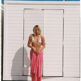 Foldover Knit Pant - South Beach Pink