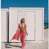 Foldover Knit Pant - South Beach Pink