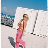 Foldover Knit Pant - South Beach Pink