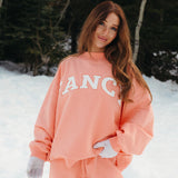 Fancy Oversized Fleece Mockneck - Frosted Peach