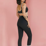 Fancy FitFlow Core Bra - Charcoal Gray/Blush Pink