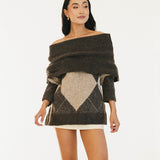 Katie Long Sleeve Sweater - Brown