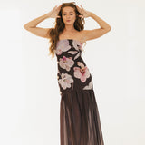 Kyla Strapless Maxi Dress - Brown
