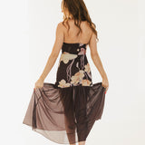 Kyla Strapless Maxi Dress - Brown