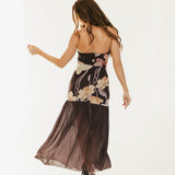 Kyla Strapless Maxi Dress - Brown