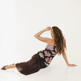 Kyla Strapless Maxi Dress - Brown