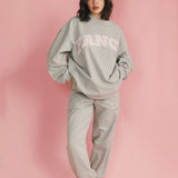 Fancy Fleece Cuffed Leg Sweatpants - Light Grey Heather