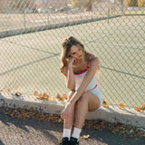 Fancy FitFlow Double Layered Tank -  Powder Blue/Red