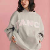 Fancy Oversized Fleece Mockneck - Light Grey Heather