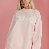 Fancy Oversized Fleece Mockneck - Pale Pink