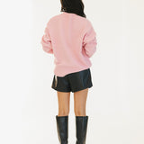 Logan Pleated Leather Shorts - Black