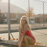 Fancy FitFlow Outline Tank - Red/Powder Blue